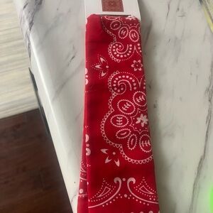 Red Bandana with Paisley Design